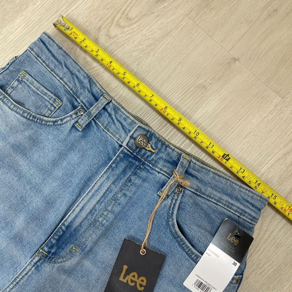 Lee Vintage ModernHigh Rise Flare Jeans Womens 30 Medium Wash Release Hem Pieced - Picture 7 of 8